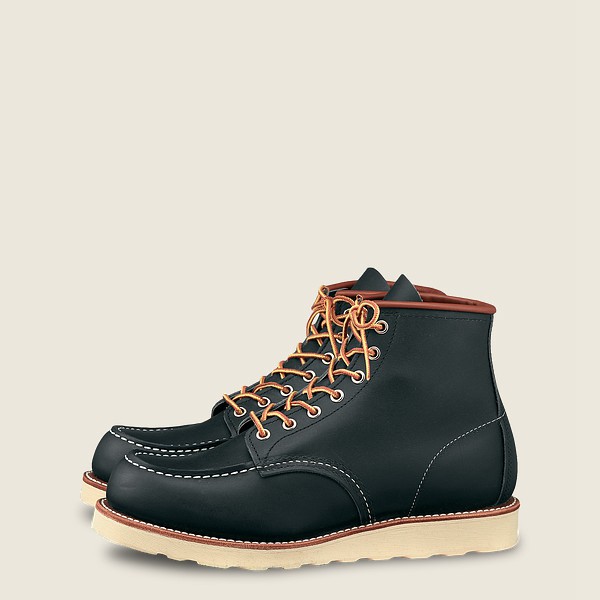 Red Wing Heritage Bot Erkek - Classic Moc - 6-Inch Portage Deri - Lacivert - 16ZNADWBP